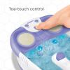 imageConair Waterfall Pedicure Foot Spa Bath with Blue LED Lights Massaging Bubbles and Massage Rollers BlueWhitePurple