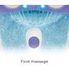 imageConair Waterfall Pedicure Foot Spa Bath with Blue LED Lights Massaging Bubbles and Massage Rollers BlueWhitePurple