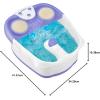 imageConair Waterfall Pedicure Foot Spa Bath with Blue LED Lights Massaging Bubbles and Massage Rollers BlueWhitePurple