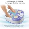 imageConair Waterfall Pedicure Foot Spa Bath with Blue LED Lights Massaging Bubbles and Massage Rollers BlueWhitePurple