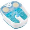imageConair Waterfall Pedicure Foot Spa Bath with Blue LED Lights Massaging Bubbles and Massage Rollers BlueWhiteBlue