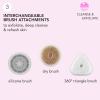 imageskn by conair Daily Glow Facial Cleansing Brush AllinOne Facial Brush Includes 3 Interchangeable Attachments for Complete Cleansing Exfoliation and RejuvenationDaily Glow Sonic Facial Brush
