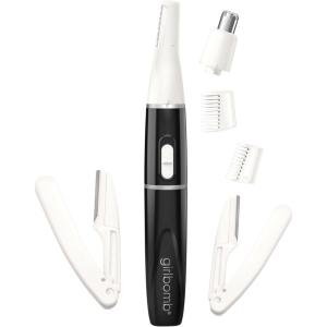 imageConair GIRLBOMB Allin1 Facial Hair Trimmer for Women  9 Piece Kit with 2 Dermablades  Perfect for Face EarNose and Eyebrows  BatteryPoweredBlack