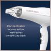 imageConair Double Ceramic Hair Dryer with Diffuser  Blow Dryer with Ionic Conditioning  Includes Diffuser and Concentrator  Amazon ExclusiveWhite