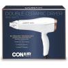 imageConair Double Ceramic Hair Dryer with Diffuser  Blow Dryer with Ionic Conditioning  Includes Diffuser and Concentrator  Amazon ExclusiveWhite