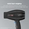 imageINFINITIPRO BY CONAIR Travel Hair Dryer Mighty Mini Compact Lightweight Professional AC Motor Hair DryerBlack Travel Size