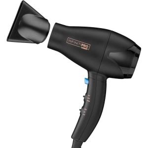 imageINFINITIPRO BY CONAIR Travel Hair Dryer Mighty Mini Compact Lightweight Professional AC Motor Hair DryerBlack Travel Size