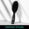imageConair Men Hair Brush  Mens Hairbrush for Everyday Brushing Nylon Bristles Cushion Brush  Brush for All Hair Types  Slate GrayBlack