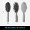 imageConair Men Hair Brush  Mens Hairbrush for Everyday Brushing Nylon Bristles Cushion Brush  Brush for All Hair Types  Slate GraySlate Grey