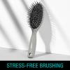 imageConair Men Hair Brush  Mens Hairbrush for Everyday Brushing Nylon Bristles Cushion Brush  Brush for All Hair Types  Slate GraySlate Grey