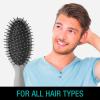 imageConair Men Hair Brush  Mens Hairbrush for Everyday Brushing Nylon Bristles Cushion Brush  Brush for All Hair Types  Slate GraySlate Grey