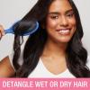 imageConair Detangling Hair Brush 3PK  For wet and dry hair  curly hair brush  hair brushes for women  detangler brush  hair brushes for women  Evergreen Blush Pink Black AssortedBlue Pink Grey