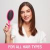 imageConair Detangling Hair Brush 3PK  For wet and dry hair  curly hair brush  hair brushes for women  detangler brush  hair brushes for women  Evergreen Blush Pink Black AssortedBlue Pink Grey