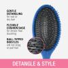 imageConair Detangling Hair Brush 3PK  For wet and dry hair  curly hair brush  hair brushes for women  detangler brush  hair brushes for women  Evergreen Blush Pink Black AssortedBlue Pink Grey