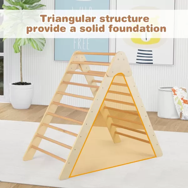 INFANS 4 in 1 Arch Climbing Toys for Toddlers, Montessori Wooden Arch Climber Ladder Structure and Rocker with Cushion Pad, Waldorf Children Indoor Gym Learning Playset for Kids Boys Girls Colourful
