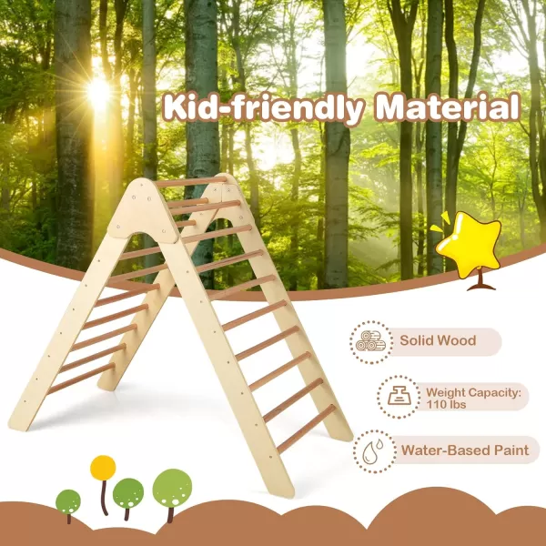INFANS 4 in 1 Arch Climbing Toys for Toddlers, Montessori Wooden Arch Climber Ladder Structure and Rocker with Cushion Pad, Waldorf Children Indoor Gym Learning Playset for Kids Boys Girls Colourful