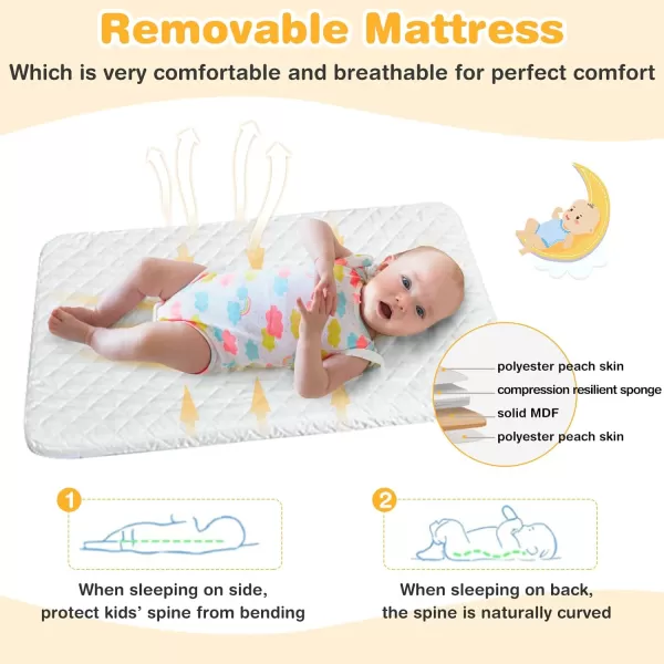INFANS Baby Bassinet Bedside Crib, Newborn Sleeper w/Large Storage Basket, Adjustable Heights &amp; Angle, Detachable &amp;Washable Mattress, Breathable Mesh, Straps, Easy Moving Bed Side, Light Grey