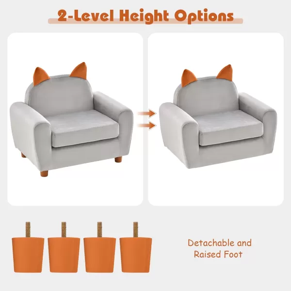 INFANS Kids Sofa, Children Armrest Chair with Sturdy Wood Construction and Dutch Velvet, Upholstered Toddler Armchair Couch Furniture for Nursery Kindergarten Playroom Preschool, Gift for Girls