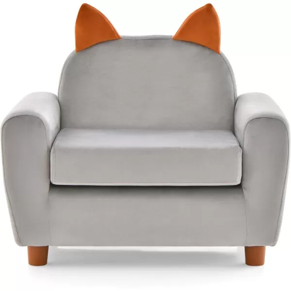 INFANS Kids Sofa, Children Armrest Chair with Sturdy Wood Construction and Dutch Velvet, Upholstered Toddler Armchair Couch Furniture for Nursery Kindergarten Playroom Preschool, Gift for Girls