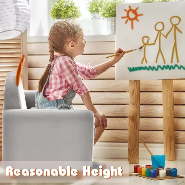 INFANS Kids Sofa, Children Armrest Chair with Sturdy Wood Construction and Dutch Velvet, Upholstered Toddler Armchair Couch Furniture for Nursery Kindergarten Playroom Preschool, Gift for Girls