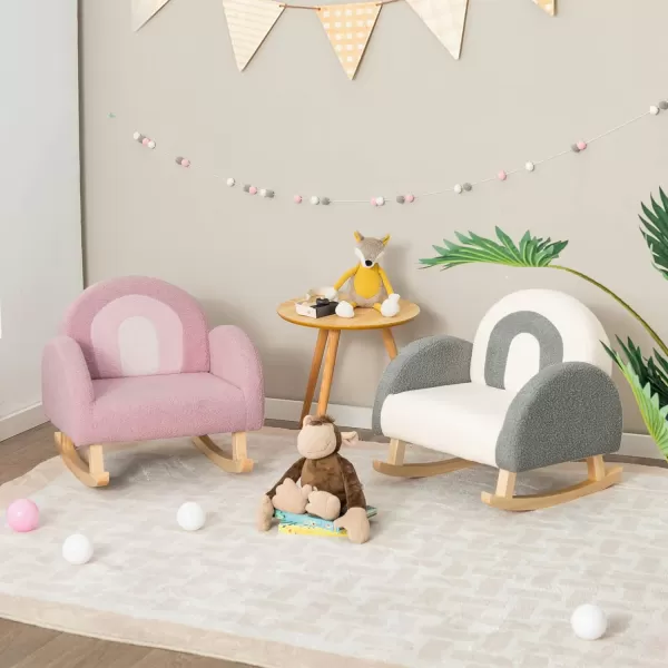 INFANS Kids Sofa, Toddler Armchair with Solid Wooden Frame Anti-Tipping Design Plush Fabric, Upholstered Children Chair for Kindergarten Playroom Preschool, Gift for Boys Girls, Toddler Couch