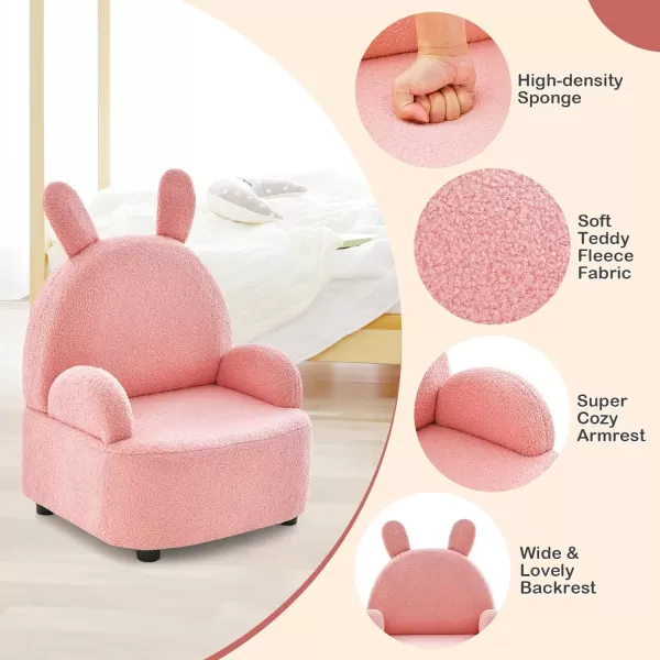 INFANS Kids Sofa, Toddler Armchair with Solid Wooden Frame Anti-Tipping Design Plush Fabric, Upholstered Children Chair for Kindergarten Playroom Preschool, Gift for Boys Girls, Toddler Couch