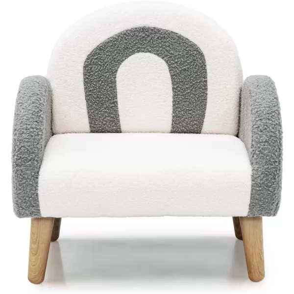INFANS Kids Sofa, Toddler Armchair with Solid Wooden Frame Anti-Tipping Design Plush Fabric, Upholstered Children Chair for Kindergarten Playroom Preschool, Gift for Boys Girls, Toddler Couch