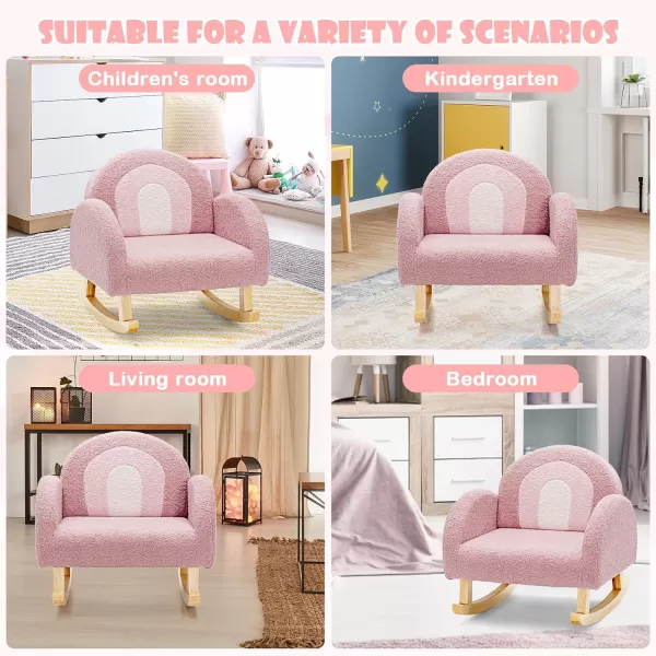 INFANS Kids Sofa, Toddler Armchair with Solid Wooden Frame Anti-Tipping Design Plush Fabric, Upholstered Children Chair for Kindergarten Playroom Preschool, Gift for Boys Girls, Toddler Couch