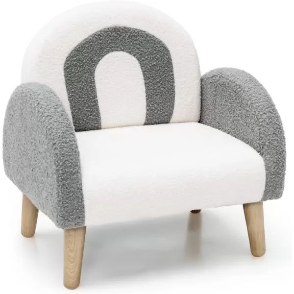 INFANS Kids Sofa, Toddler Armchair with Solid Wooden Frame Anti-Tipping Design Plush Fabric, Upholstered Children Chair for Kindergarten Playroom Preschool, Gift for Boys Girls, Toddler Couch