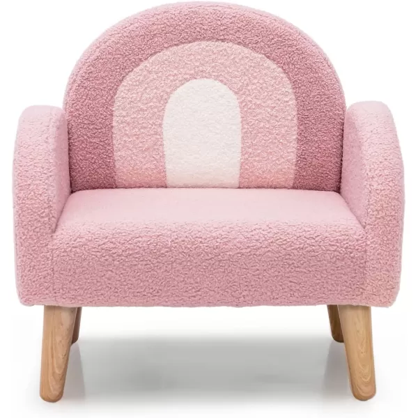 INFANS Kids Sofa, Toddler Armchair with Solid Wooden Frame Anti-Tipping Design Plush Fabric, Upholstered Children Chair for Kindergarten Playroom Preschool, Gift for Boys Girls, Toddler Couch