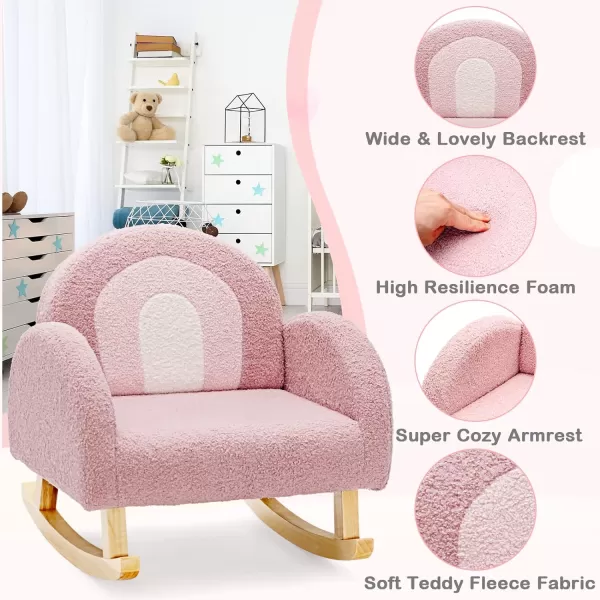INFANS Kids Sofa, Toddler Armchair with Solid Wooden Frame Anti-Tipping Design Plush Fabric, Upholstered Children Chair for Kindergarten Playroom Preschool, Gift for Boys Girls, Toddler Couch