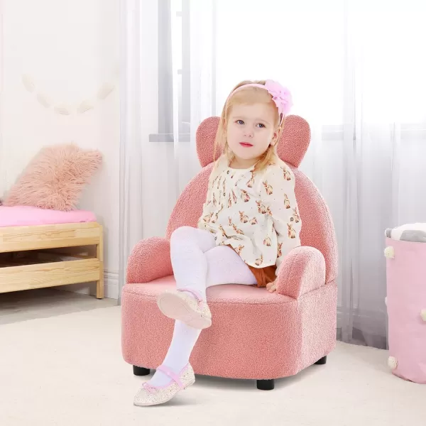 INFANS Kids Sofa, Toddler Armchair with Solid Wooden Frame Anti-Tipping Design Plush Fabric, Upholstered Children Chair for Kindergarten Playroom Preschool, Gift for Boys Girls, Toddler Couch