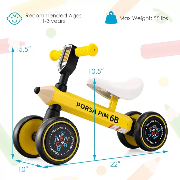 INFANS Baby Balance Bike Bicycle Kids Toys Riding Toy for 1 Year Old Boys Girls 12-36 Months Toddler First Bike, Birthday Gifts Indoor Outdoor