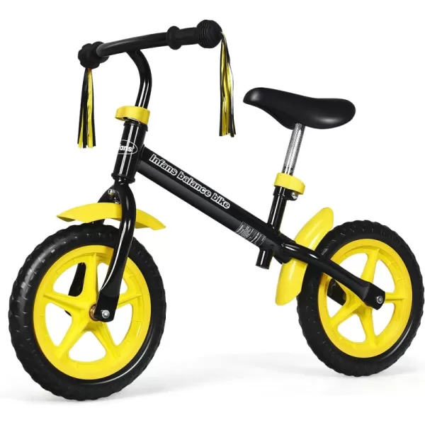 INFANS Balance Bike for 2, 3, 4, 5 Years Old - Beginner Training Bicycle with 10"/12" Airless Eva Tires, Adjustable Handlebar &amp; Seat, Carbon Steel, No Pedal, First Sport Bike