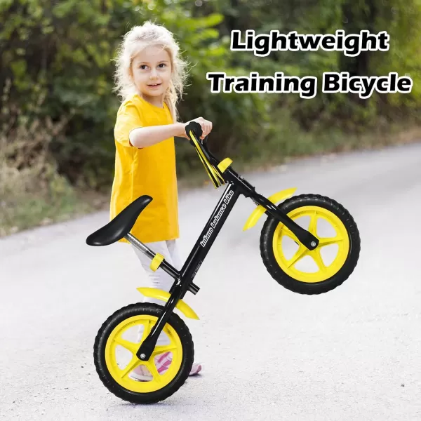 INFANS Balance Bike for 2, 3, 4, 5 Years Old - Beginner Training Bicycle with 10"/12" Airless Eva Tires, Adjustable Handlebar &amp; Seat, Carbon Steel, No Pedal, First Sport Bike