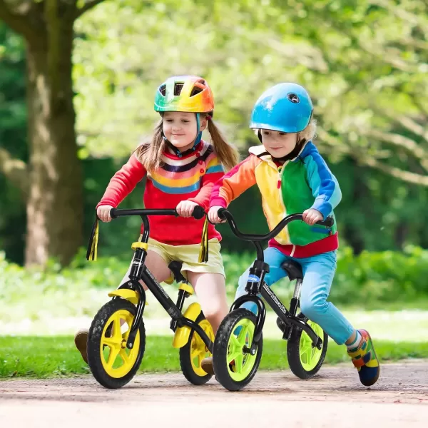 INFANS Balance Bike for 2, 3, 4, 5 Years Old - Beginner Training Bicycle with 10"/12" Airless Eva Tires, Adjustable Handlebar &amp; Seat, Carbon Steel, No Pedal, First Sport Bike