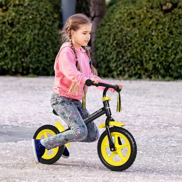 INFANS Balance Bike for 2, 3, 4, 5 Years Old - Beginner Training Bicycle with 10"/12" Airless Eva Tires, Adjustable Handlebar &amp; Seat, Carbon Steel, No Pedal, First Sport Bike