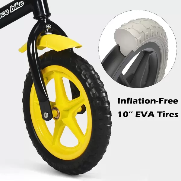 INFANS Balance Bike for 2, 3, 4, 5 Years Old - Beginner Training Bicycle with 10"/12" Airless Eva Tires, Adjustable Handlebar &amp; Seat, Carbon Steel, No Pedal, First Sport Bike