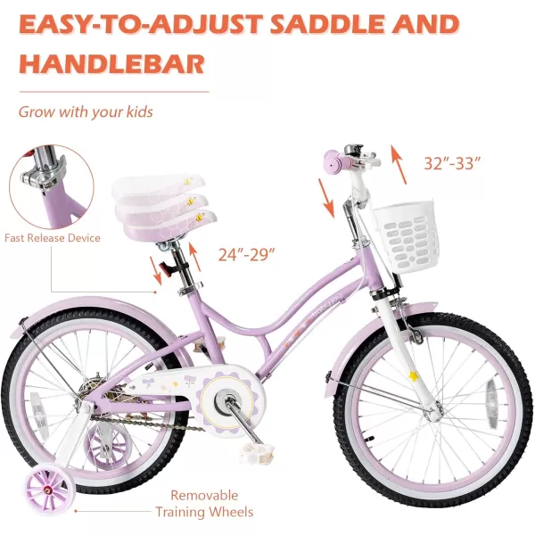 INFANS Kids Bike 14 16 18 Inch with 95% Assembled, Adjustable Seat, Balance or Training Wheels, Coaster Brake, Toddler Children Bicycle for 4 to 8 Years Old Boys Girls