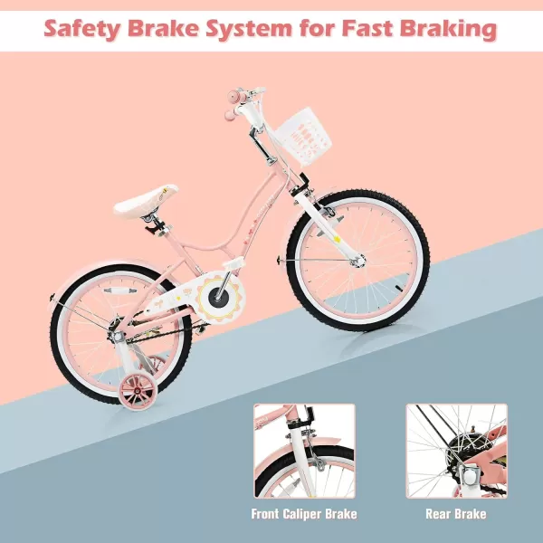 INFANS Kids Bike 14 16 18 Inch with 95% Assembled, Adjustable Seat, Balance or Training Wheels, Coaster Brake, Toddler Children Bicycle for 4 to 8 Years Old Boys Girls