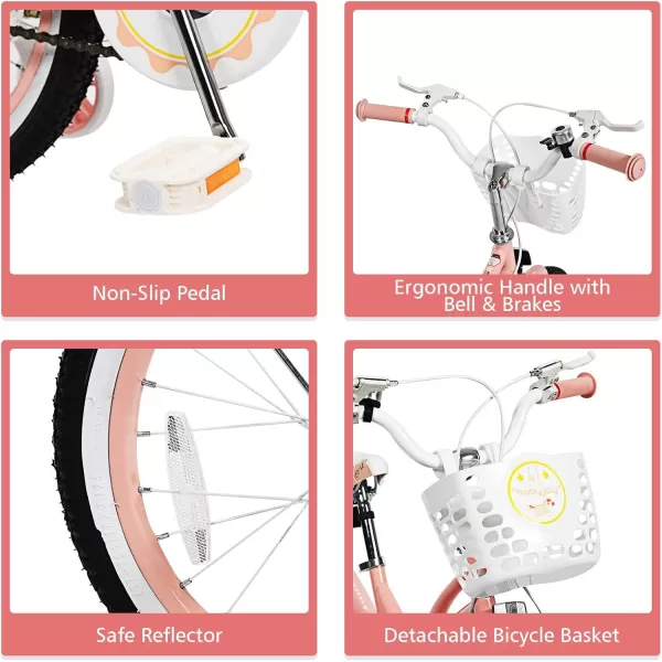 INFANS Kids Bike 14 16 18 Inch with 95% Assembled, Adjustable Seat, Balance or Training Wheels, Coaster Brake, Toddler Children Bicycle for 4 to 8 Years Old Boys Girls