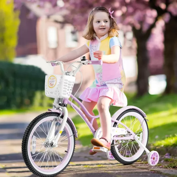 INFANS Kids Bike 14 16 18 Inch with 95% Assembled, Adjustable Seat, Balance or Training Wheels, Coaster Brake, Toddler Children Bicycle for 4 to 8 Years Old Boys Girls