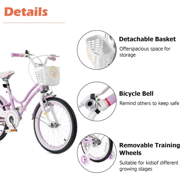 INFANS Kids Bike 14 16 18 Inch with 95% Assembled, Adjustable Seat, Balance or Training Wheels, Coaster Brake, Toddler Children Bicycle for 4 to 8 Years Old Boys Girls