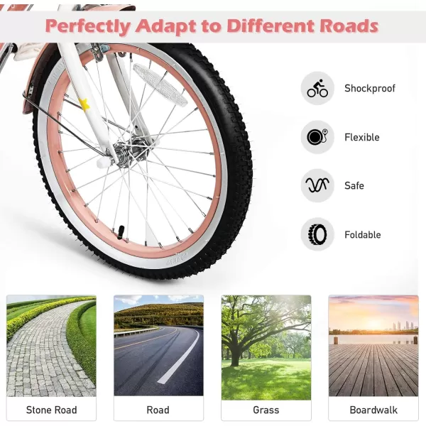 INFANS Kids Bike 14 16 18 Inch with 95% Assembled, Adjustable Seat, Balance or Training Wheels, Coaster Brake, Toddler Children Bicycle for 4 to 8 Years Old Boys Girls
