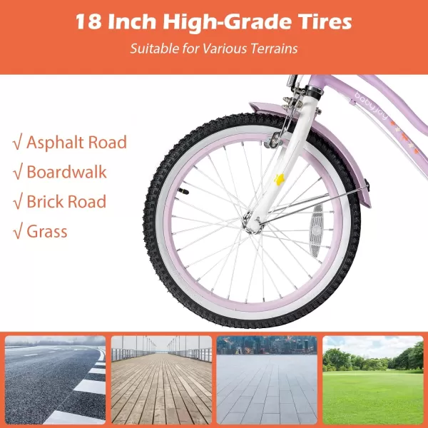 INFANS Kids Bike 14 16 18 Inch with 95% Assembled, Adjustable Seat, Balance or Training Wheels, Coaster Brake, Toddler Children Bicycle for 4 to 8 Years Old Boys Girls