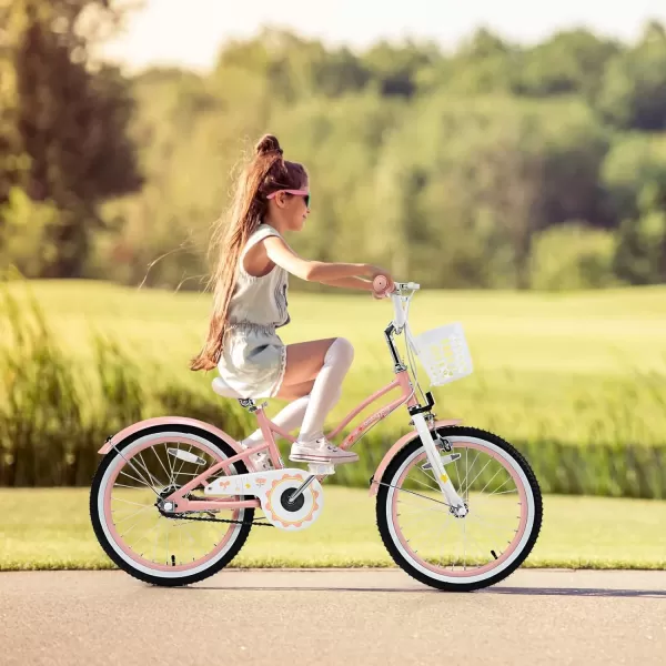 INFANS Kids Bike 14 16 18 Inch with 95% Assembled, Adjustable Seat, Balance or Training Wheels, Coaster Brake, Toddler Children Bicycle for 4 to 8 Years Old Boys Girls