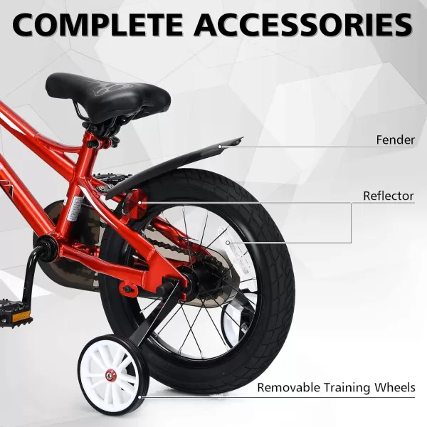 INFANS Kids Bike 14 16 18 Inch with 95% Assembled, Adjustable Seat, Balance or Training Wheels, Coaster Brake, Toddler Children Bicycle for 4 to 8 Years Old Boys Girls