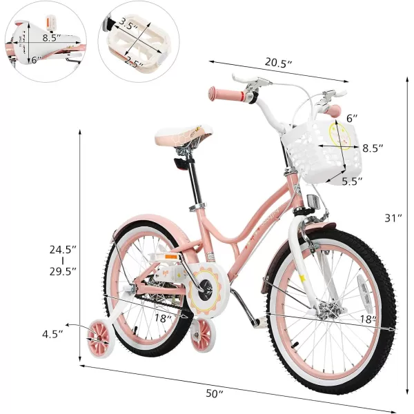INFANS Kids Bike 14 16 18 Inch with 95% Assembled, Adjustable Seat, Balance or Training Wheels, Coaster Brake, Toddler Children Bicycle for 4 to 8 Years Old Boys Girls