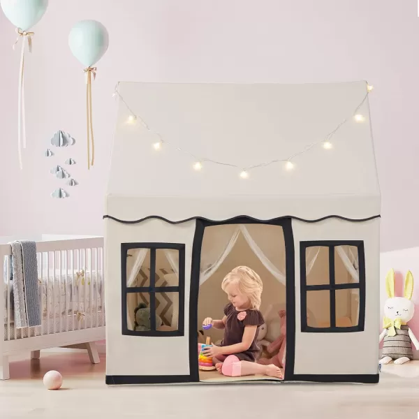 INFANS Kids Play Tent with Washable Mat, Anti-Trip Large Playhouse Toys with 2 Doors for Children Boys Girls, Indoor Outdoor Princess Tents Castle for Toddlers
