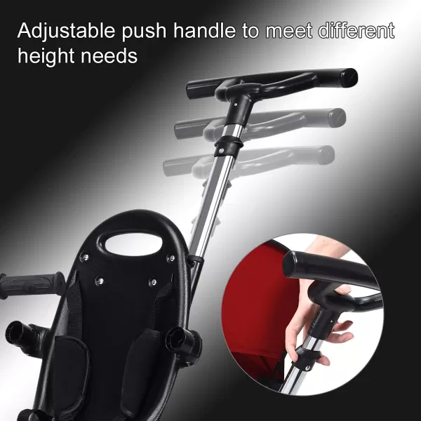 INFANS Kids Tricycle, 4 in 1 Stroll Trike with Adjustable Push Handle, Removable Canopy, Retractable Foot Plate, Lockable Pedal, Detachable Guardrail, Suitable for 10 Months to 5 Years 